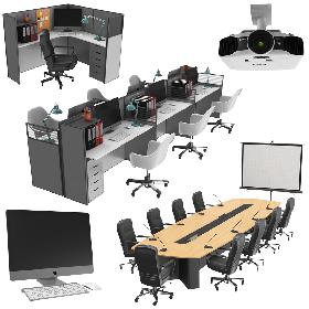 3D Office Furniture Collection